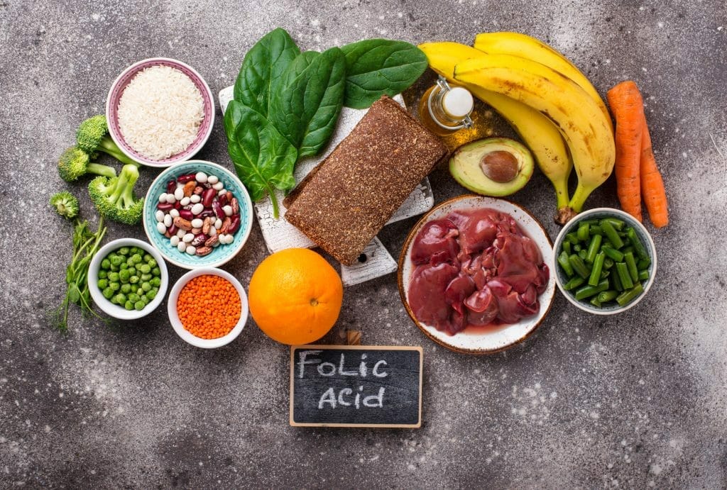 Folic acid is a synthetic (artificial) folate vitamin. Folate is the water-soluble B9 vitamin found naturally in some animal and plant foods. 