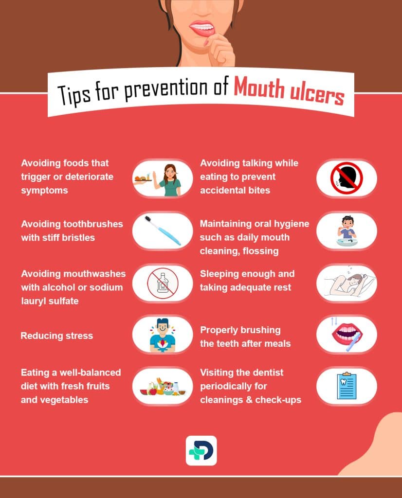Tips for prevention of Mouth Ulcers.