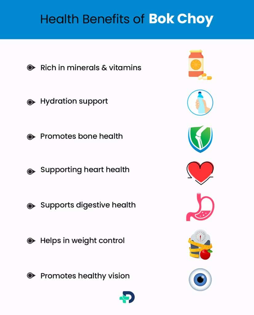 Health benefits of Bok choy.