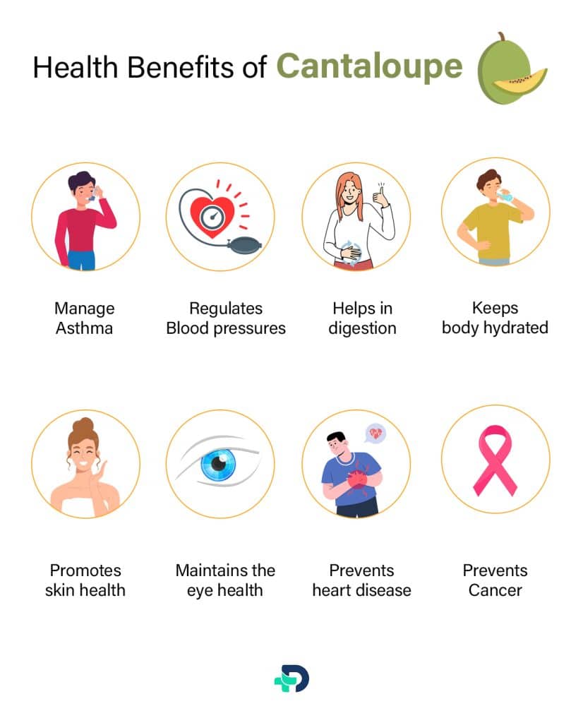 Health benefits of Cantaloupe.