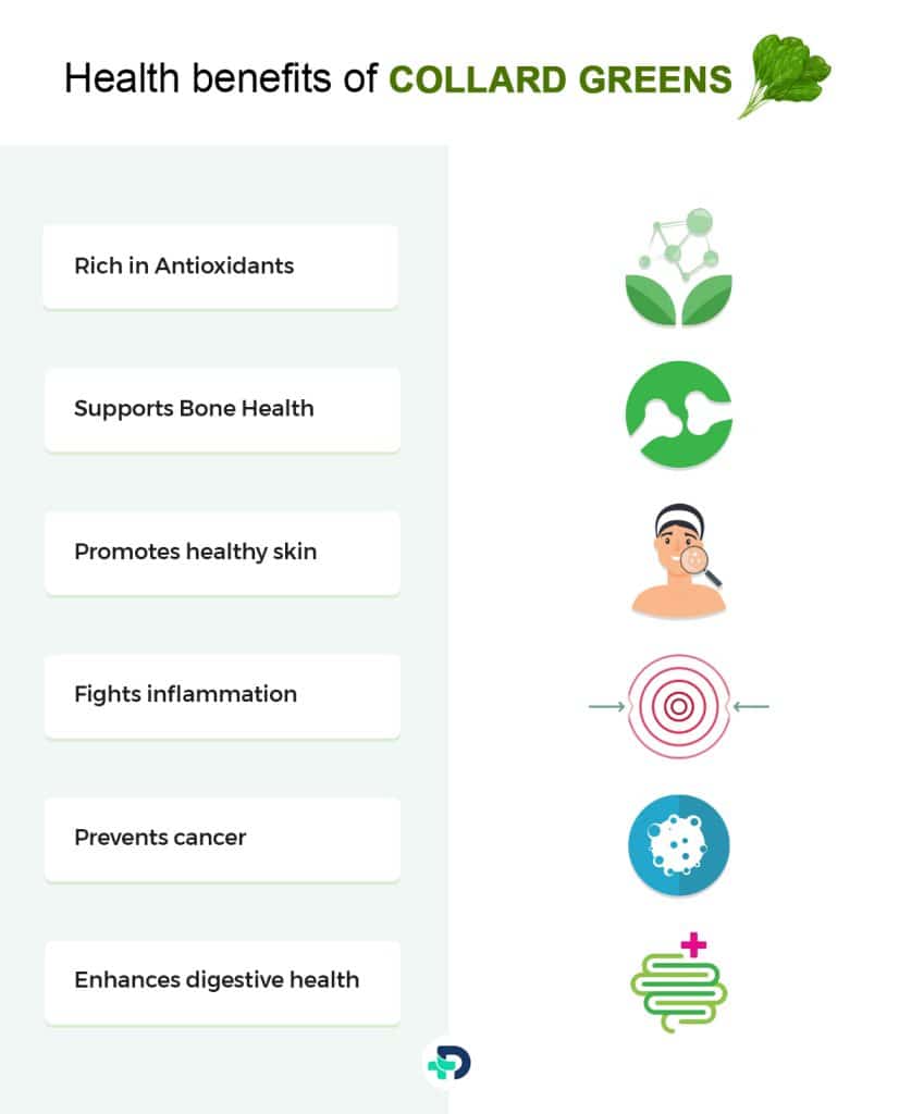 Health benefits of Collard Greens.