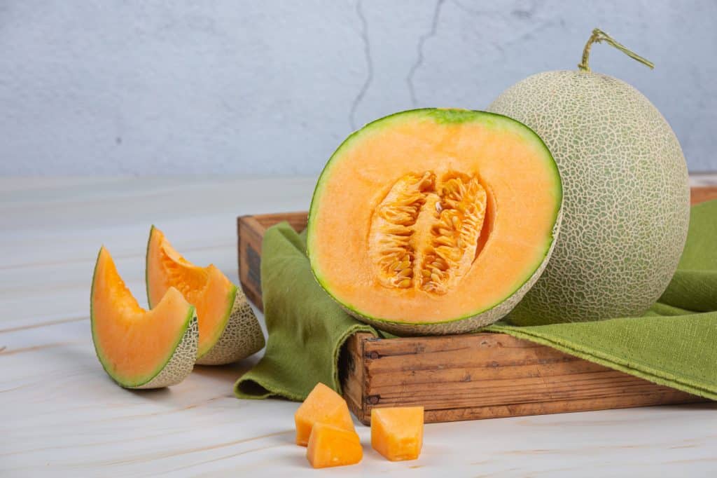 Cantaloupe is a variety of muskmelon belonging to the Cucurbitaceae family. It is an orange-colored juicy fruit related to honeydew melon and watermelon.