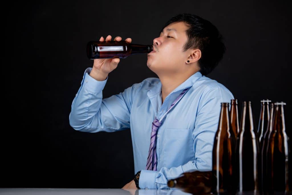 Binge drinking is when a person consumes excessive alcohol in a short period, resulting in a blood alcohol concentration of 0.08 grams or more. For men, binge drinking usually involves downing at least five alcoholic drinks in around two hours. For women, it is briefly drinking four or more drinks. 