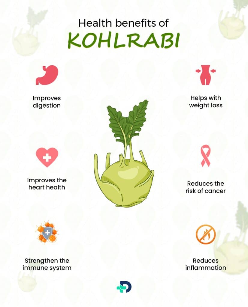 Health benefits of Kohlrabi.