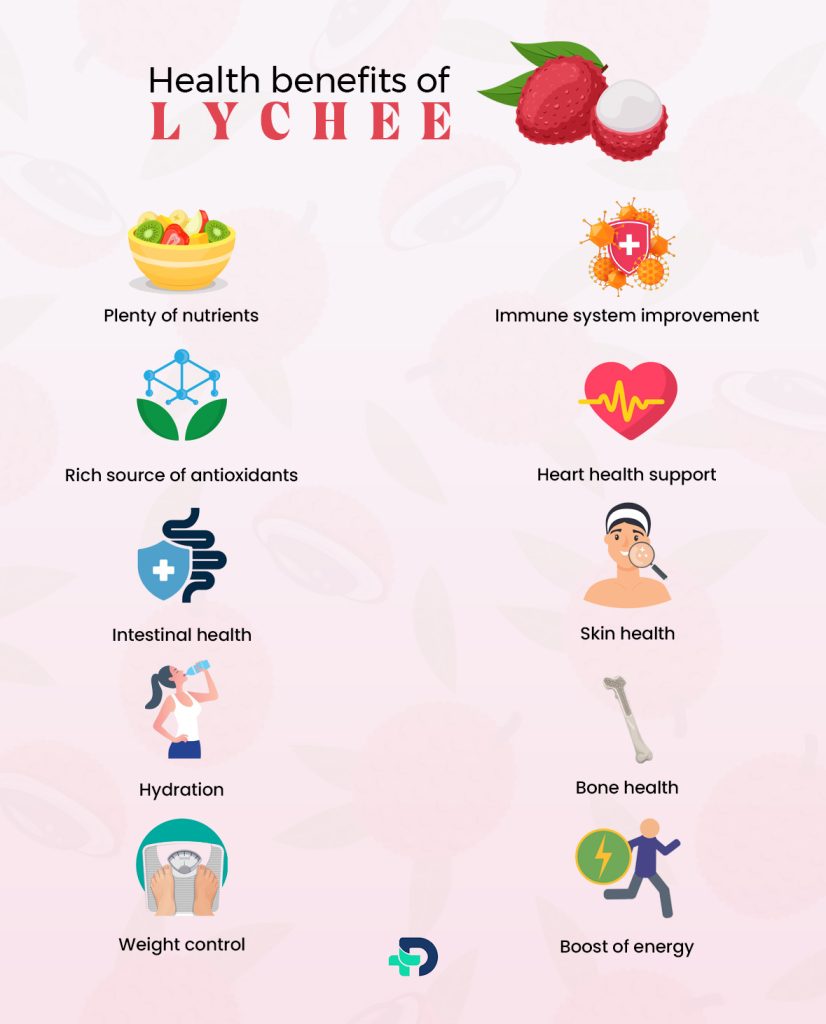 Health benefits of Lychee.