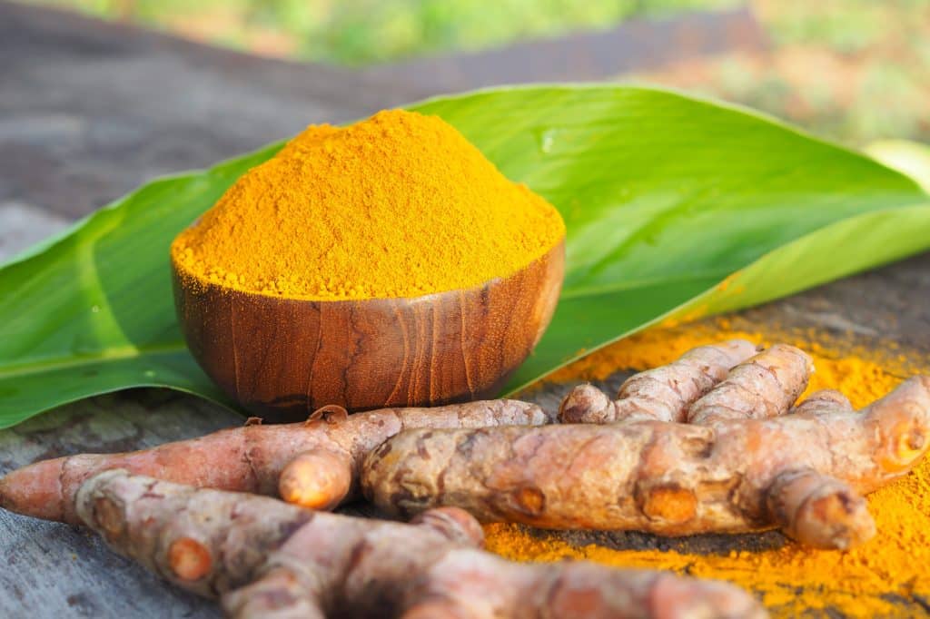 Turmeric is a spice and is used in dietary supplements, cosmetic and dermatological products. Turmeric originates from Southeast Asia. The turmeric belongs to the ginger family.