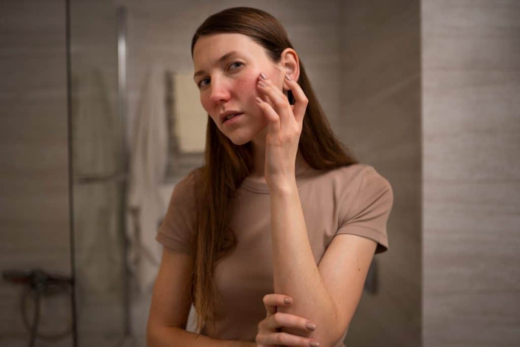 Rosacea is a persistent (chronic) skin ailment that results in inflammation and dilated blood vessels. It commonly affects the face and eyes. 