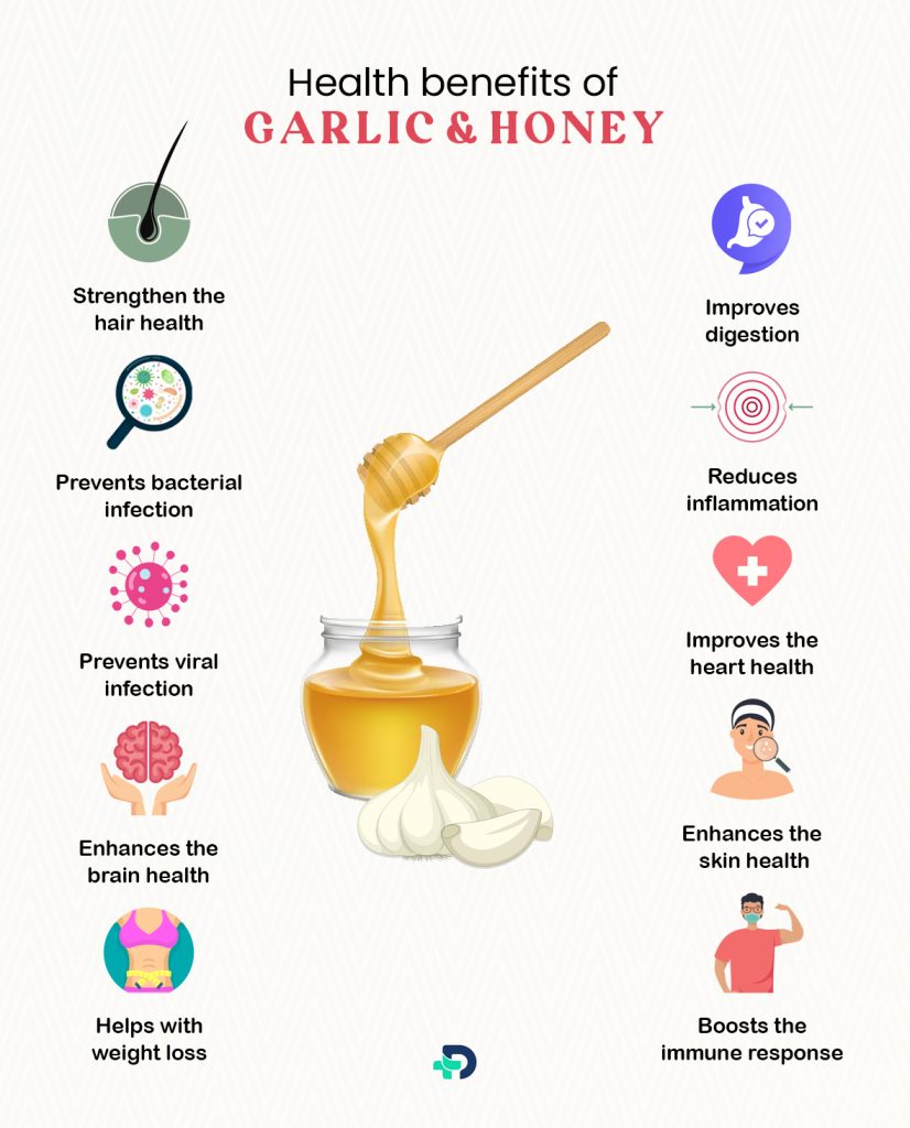 Health benefits of Garlic & Honey.