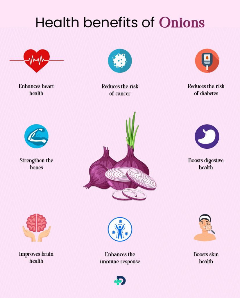 Health benefits of Onions.