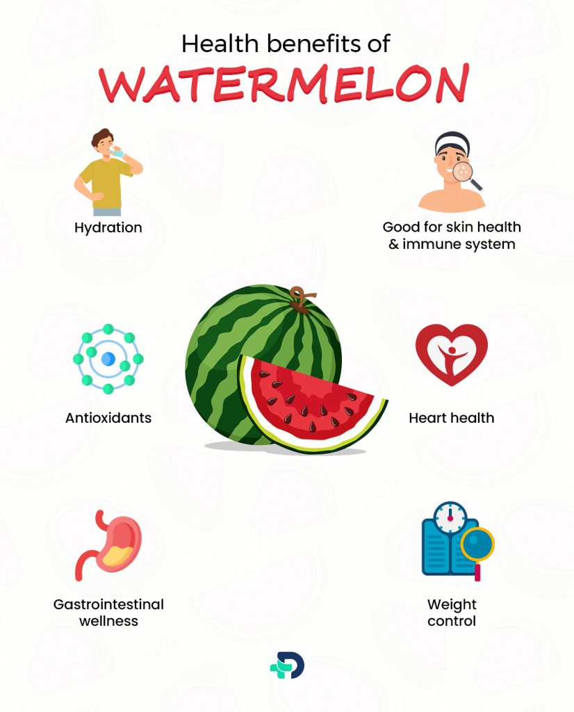 Health benefits of Watermelon.