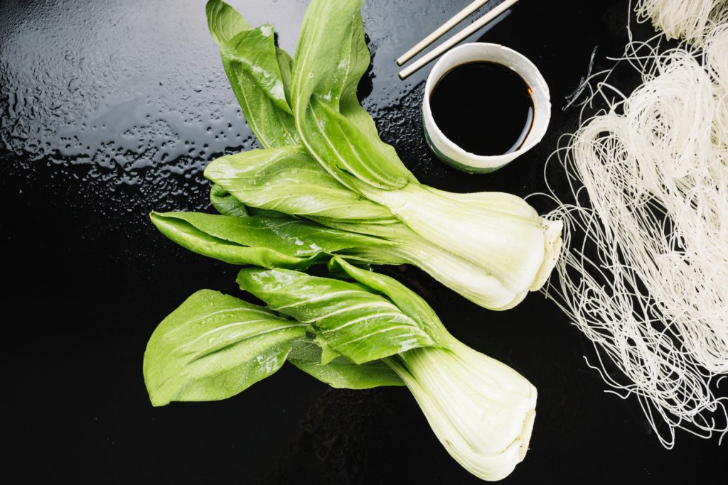 Bok Choy (Chinese cabbage, spoon cabbage, or pak choi) is a cruciferous vegetable from the Brassicaceae family. The other related vegetables to Bok Choy are cauliflower, broccoli, cabbage, Brussels sprouts, and kale. 