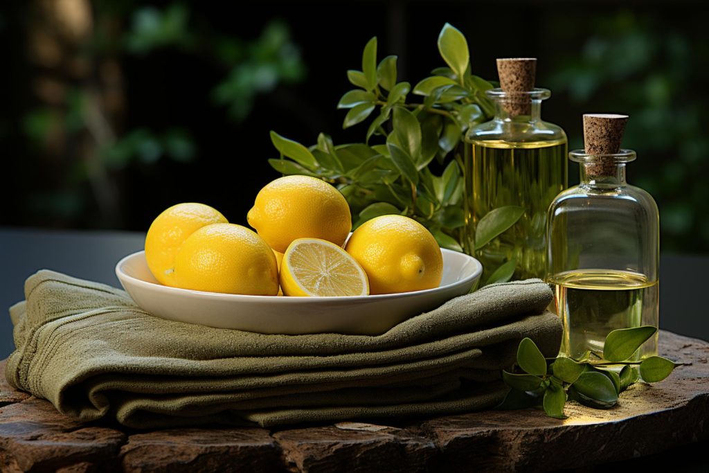 Lemon juice and olive oil is the frequent constituent of most Mediterranean dishes. Lemon juice has low calories while olive oil contains heart-friendly fat. 