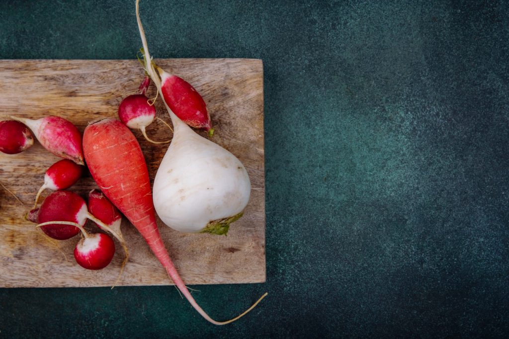 Turnips and radishes are cruciferous root veggies from the Brassicaceae family and have a strong odor. Still, they belong to two dissimilar species: radish (Raphanus sativus) and turnip (Brassica rapa). Both veggies have many nutrients with several health benefits, such as preventing persistent diseases and cancer.